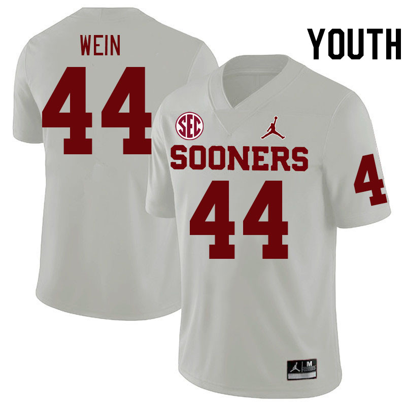 Youth #44 Taylor Wein Oklahoma Sooners 2024 SEC Conference College Football Jerseys-White